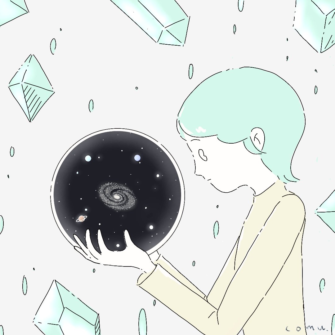 comu775's tweet photo. 「Tiny Galaxy」 
小さい頃、こんな小さな宇宙が欲しかった
#イラスト #イラストレーション #illustration https://t.co/01QWPz4GEk