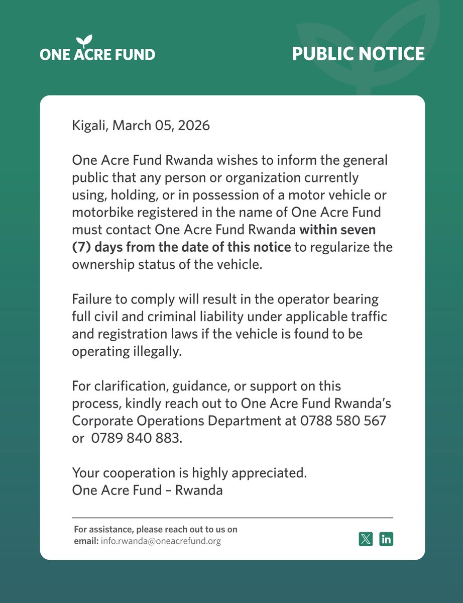 One Acre Fund Rwanda tweet media