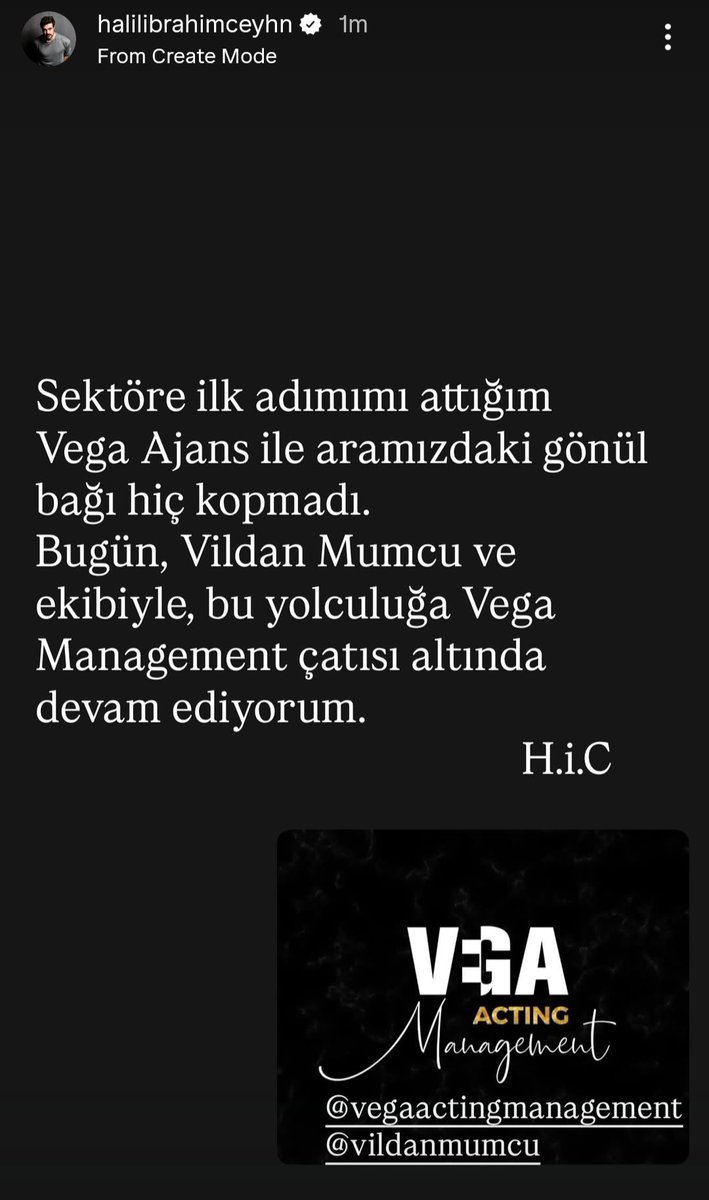 Başarılı oyuncu Halil İbrahim Ceyhan’ın yeni adresi Vildan Mumcu’nun kurucusu olduğu Vega Management oldu 💥

#HalilİbrahimCeyhan