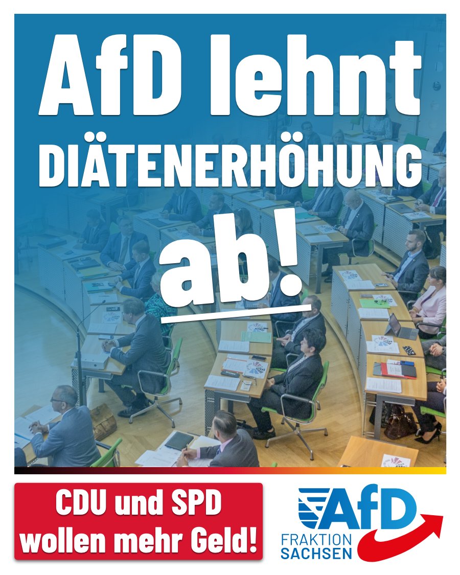 CDU und SPD haben einen Gesetzentwurf (Drs. 8/6222) vorgelegt, der eine Diätenerhöhung für die Abgeordneten des Sächsischen Landtags zum Ziel hat. Zudem soll unter anderem auch das Budget für die Mitarbeiter der Abgeordneten steigen.

Dazu erklärt der demokratiepolitische