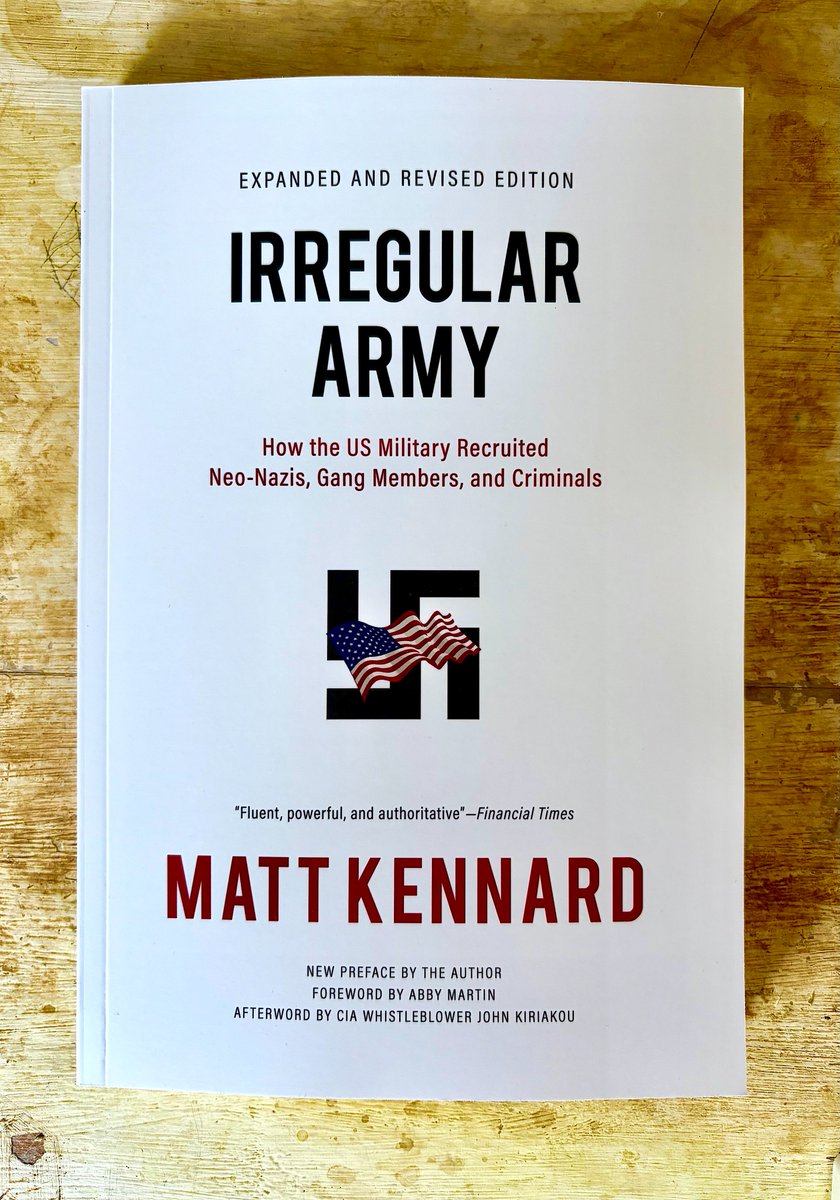 My new book is out 

HOW THE U.S. MILITARY RECRUITED NEO-NAZIS, GANG MEMBERS, AND CRIMINALS

As the white nationalists in Trump admin begin a new Crusade in Iran, it couldn't be more urgent

"Fluent, powerful, and authoritative"—Financial Times

Buy here: orbooks.com/catalog/irregu…