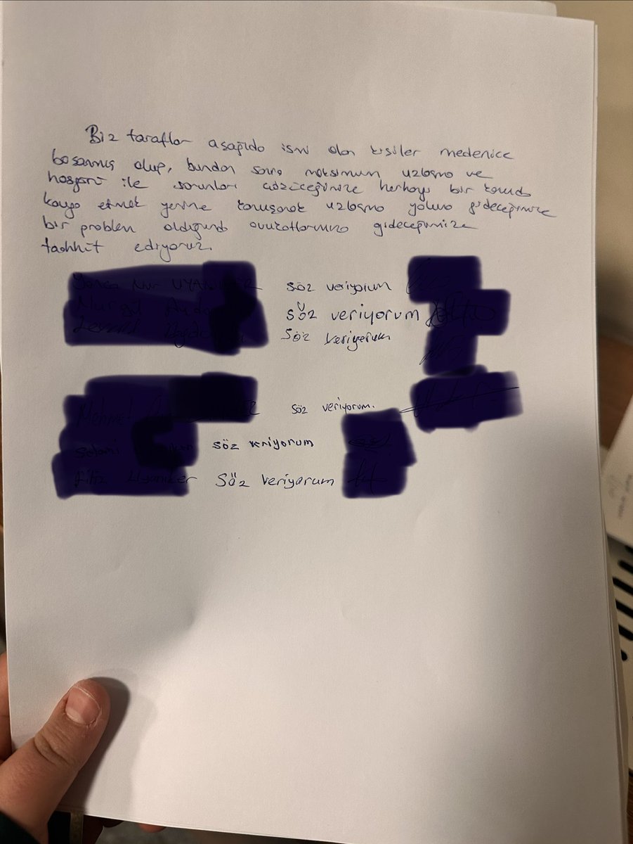 bayankes's tweet photo. Karşı taraf vekili bizim içimiz rahat etmiyor aramızda da bir protokol yapalım dedi ve müvekkillere bu kağıdı imzalattı ddmndjdjdd https://t.co/fXcUEb28sN