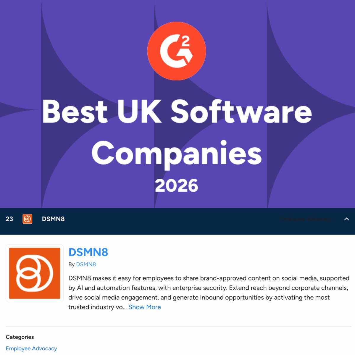 DSMN8 | The #1 Employee Advocacy Platform tweet media