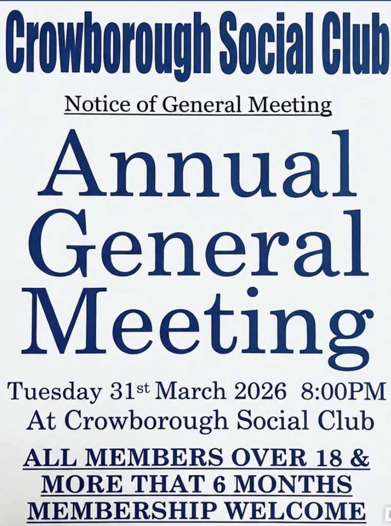 Crowborough Social Club tweet media