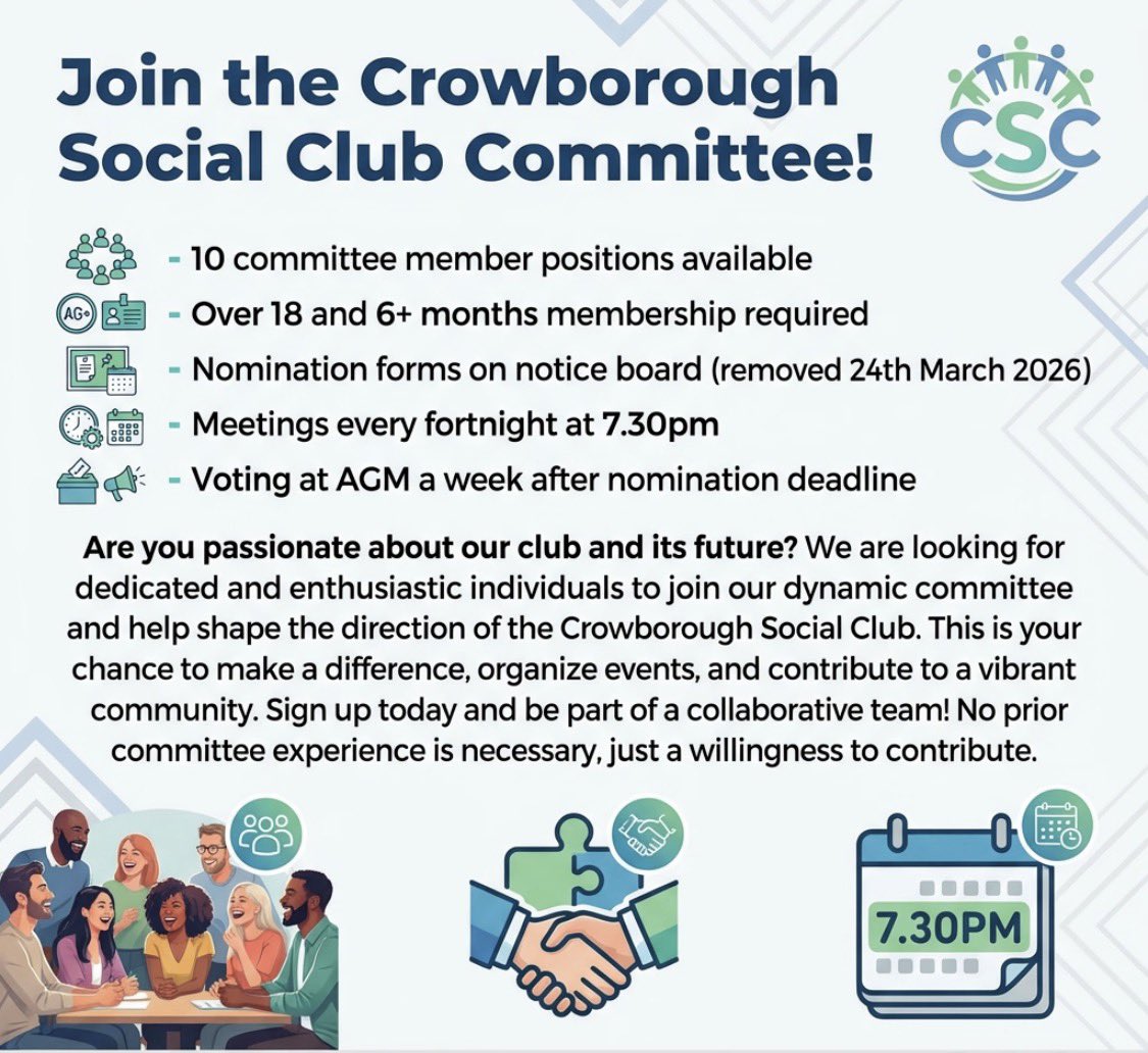 Crowborough Social Club tweet media
