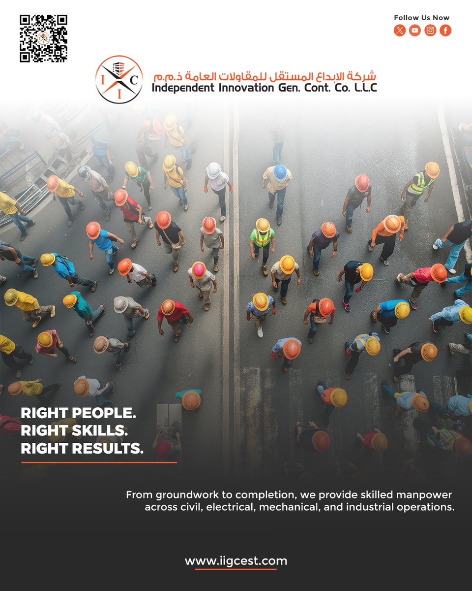iigcest's tweet photo. Right People. Right Skills. Right Results.

Delivering skilled manpower for civil, electrical, mechanical &amp; industrial projects across Saudi Arabia.

🌐 https://t.co/pibYEf39iS

#Manpower #Construction #SkilledWorkers #IndustrialProjects #Engineering #Workforce #IIGCEST https://t.co/WEwEKjMzgN