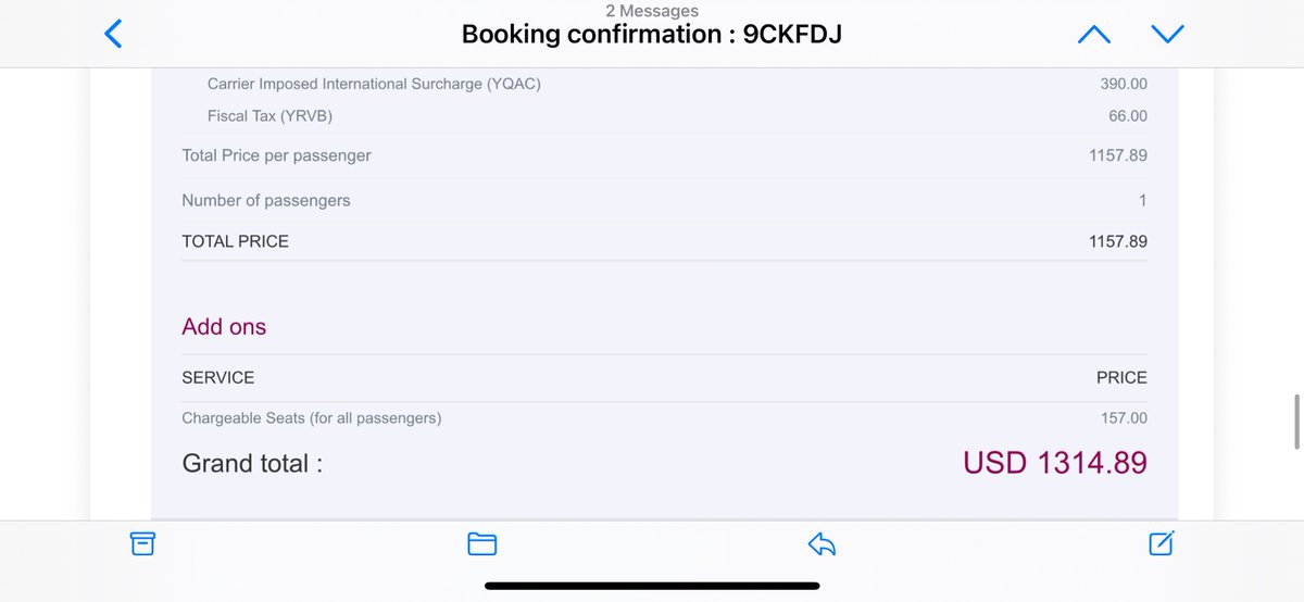 Observer3579's tweet photo. @qatarairways Hey BOT DO YOU NOT READ PEOPLE's QUERIES?? FIRST YOU ASK TO FOLLOW BACK THEN DM AND WHEN WE DM NO HUMAN GETS IN TOUCH BUT THEN I START GETTING SCAMMERS ASKING FOR MY CREDIT CARD # ON WHATSAPP..! I SHOULDN't BE TYPING 100 MSGS TO YOU ASKIBG FOR MY FLIGHT SEATS REFUBD OF $157.00 https://t.co/R8V6JLePz2