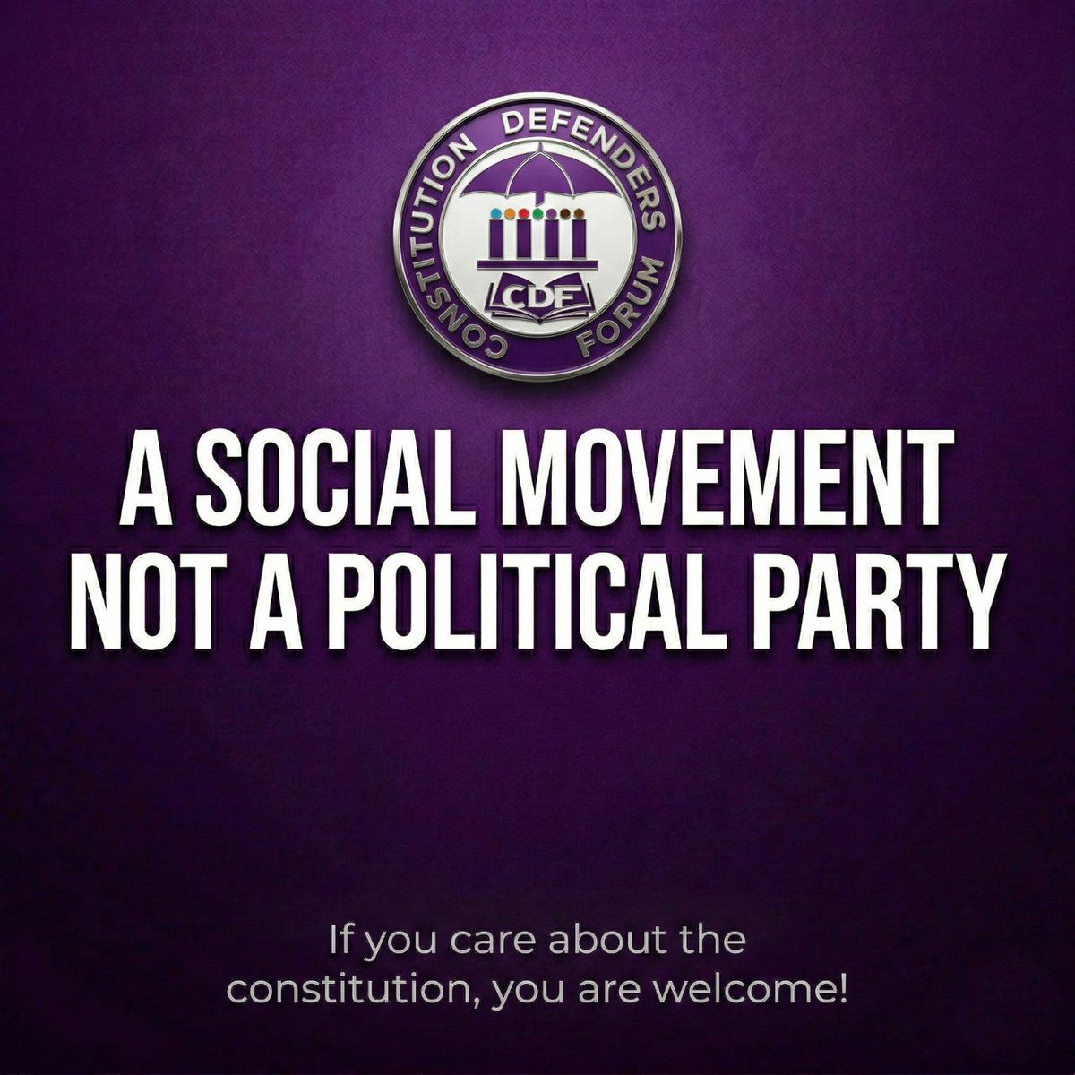 A NATIONAL CONSENSUS TO DEFEND THE CONSTITUTION: CDF REAFFIRMS ITS MANDATE AND CONDEMNS THREATS AGAINST ITS LEADERSHIP

The Constitution Defenders Forum (CDF) wishes to place on record that the formation of this movement was neither impulsive nor partisan. It was the product of