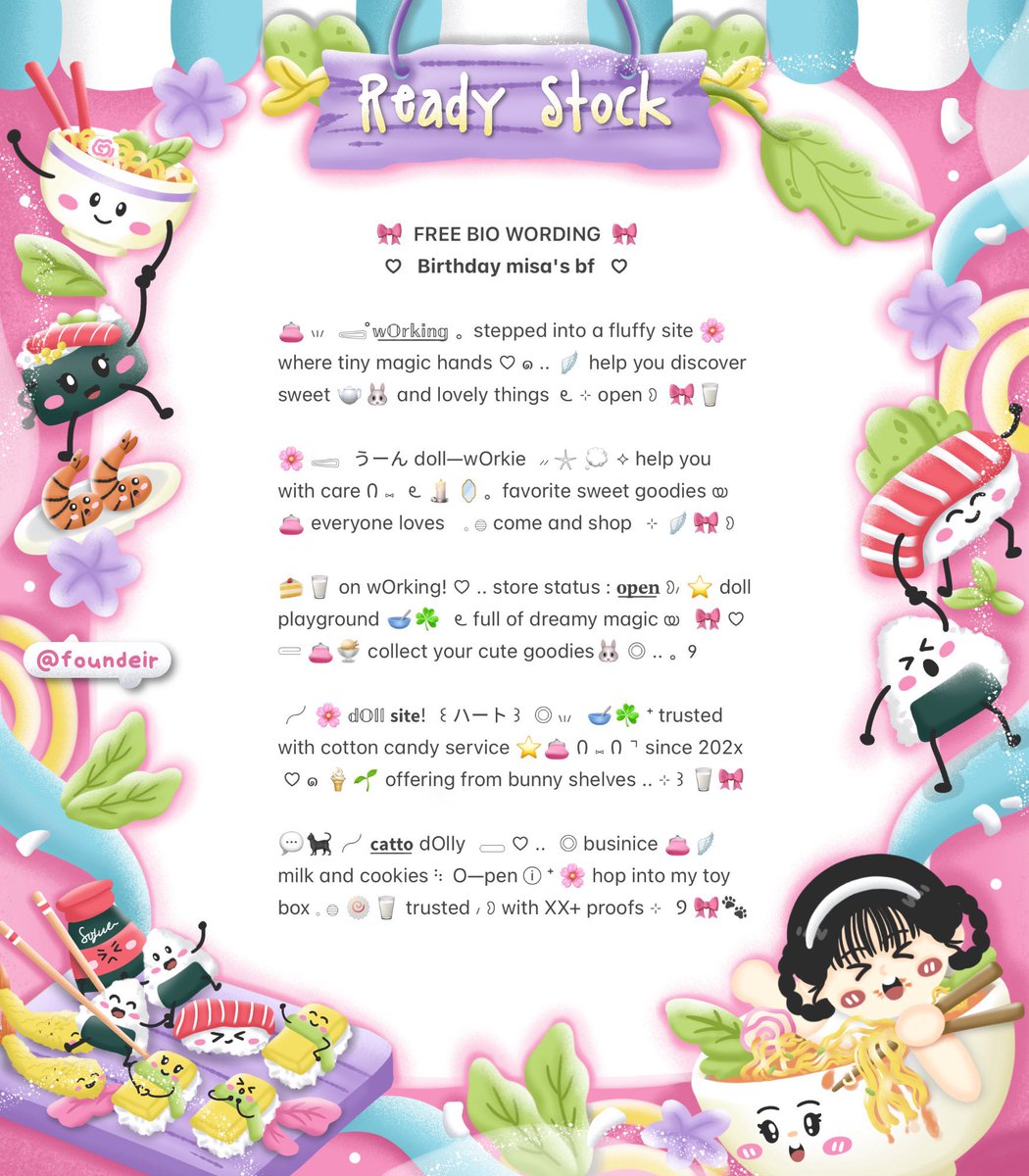 ୨୧ ˖  ݁ ៸ 🥛 help retweet?  tysm!  ♡︭  

₊☘️🎀 𖠗 dalam rangka birthday pacar kak misa <a href="/bremthing/">۶ৎ MiSA, fast on Wa ✉️🪷✨</a> . . 🥣🍨 ada 10 free bio wording ⊂⊃ 🌸 yang bisa kamu claim ꒰ by reply ꒱ 🐰💭ミ scroll down for rules! ⑅ ⭐️ 𓈒 𓐍 

📅  END : 7 March 2026 

. . #zonauang 👛🍦 ៶៲៸