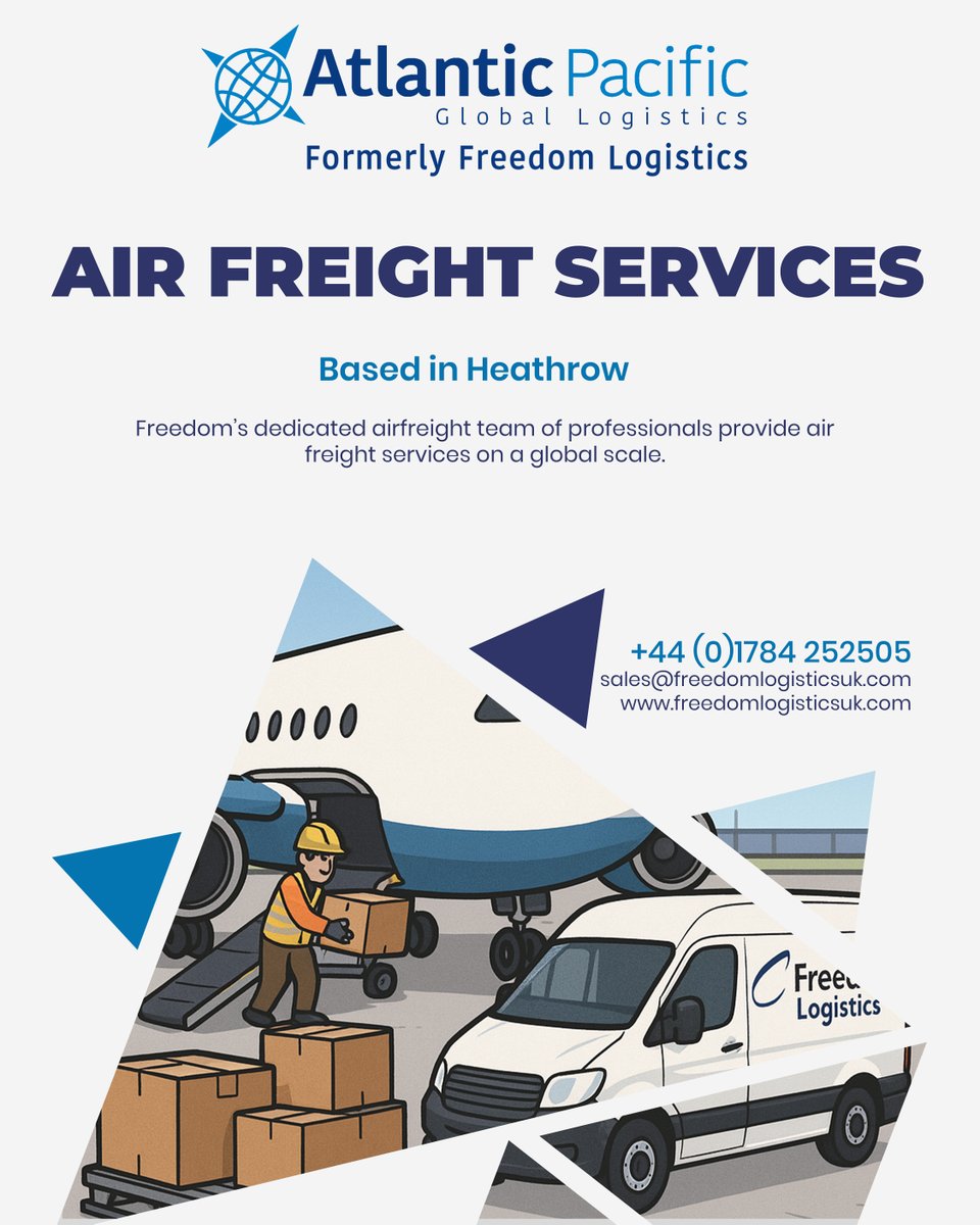 Freedom's business activities have now been transferred to Atlantic Pacific Global Logistics - providing air freight solutions for over 25 years.
freedomlogisticsuk.com
#airfreight  #logistics  #FreedomLogistics  #AtlanticPacific