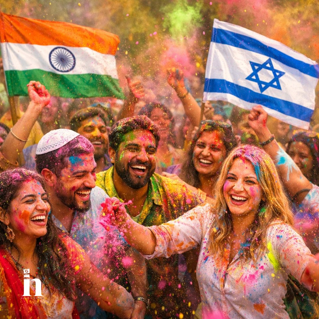 HananyaNaftali's tweet photo. Happy Holi to my friends in India 🇮🇳🇮🇱
Holi celebrates the triumph of good over evil.

Today, more than ever, that message matters.
Israel and India both know what it means to stand against terror and defend life. https://t.co/qQHhSU5QRu