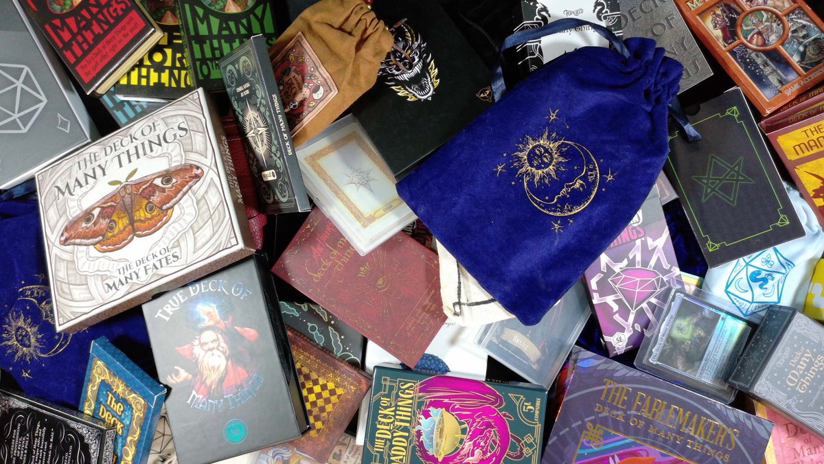 Looking at my collection of Deck of Many Things... I think I have a problem. 🤣