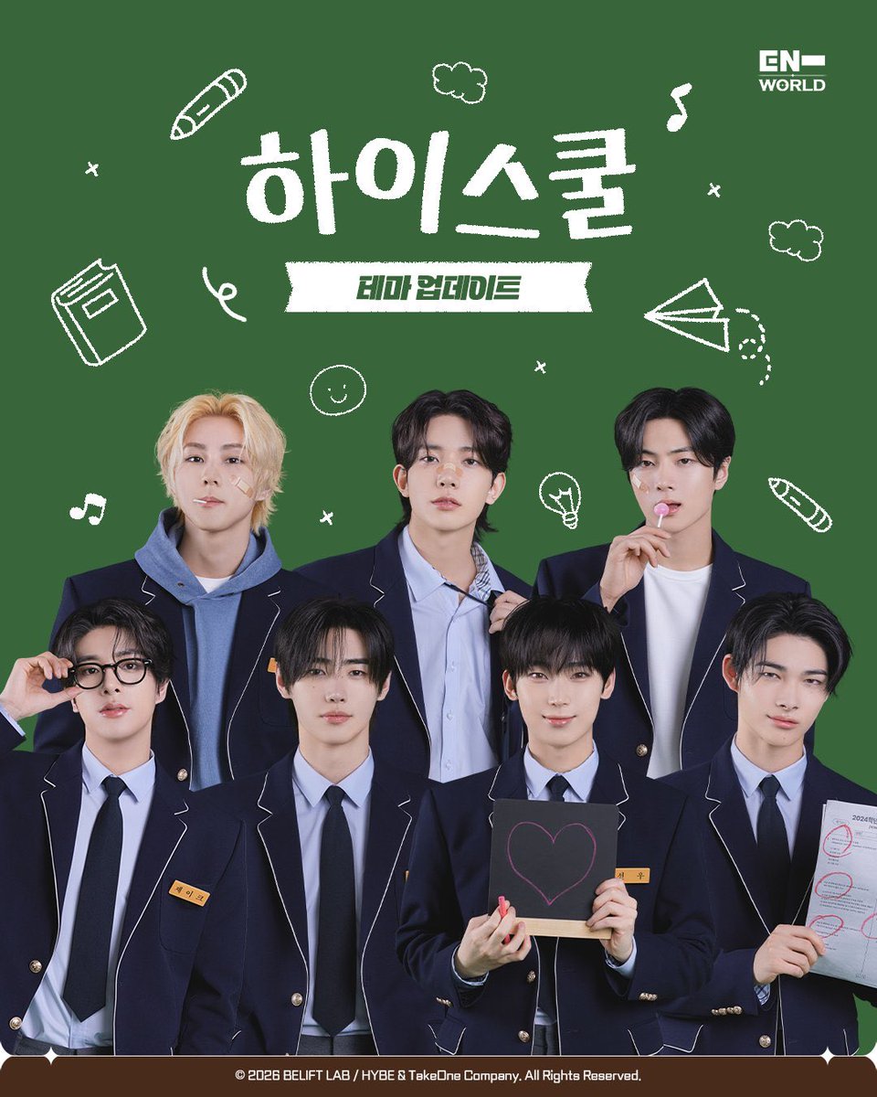 คาแรคเตอร์ชัดมาก555555555
จองวอน : ต่อยตีตามพี่ แต่แอบใจดีสุดในแก๊ง
ฮีซึง : หัวโจกแก๊งต่อยตี แต่สาวชอบเยอะ
เจย์ : ลูกบ้านรวยชอบรังแกคน
เจค : เนิร์ดเรียน หัวหน้าห้อง
ซองฮุน : นักเรียนป็อบๆในรรสาวกรี้ด
ซอนอู : หัวหน้าชมรมสายศิลป์ๆหน่อย
นิกิ : หัวไวแต่แนวฉลาดเกมโกง