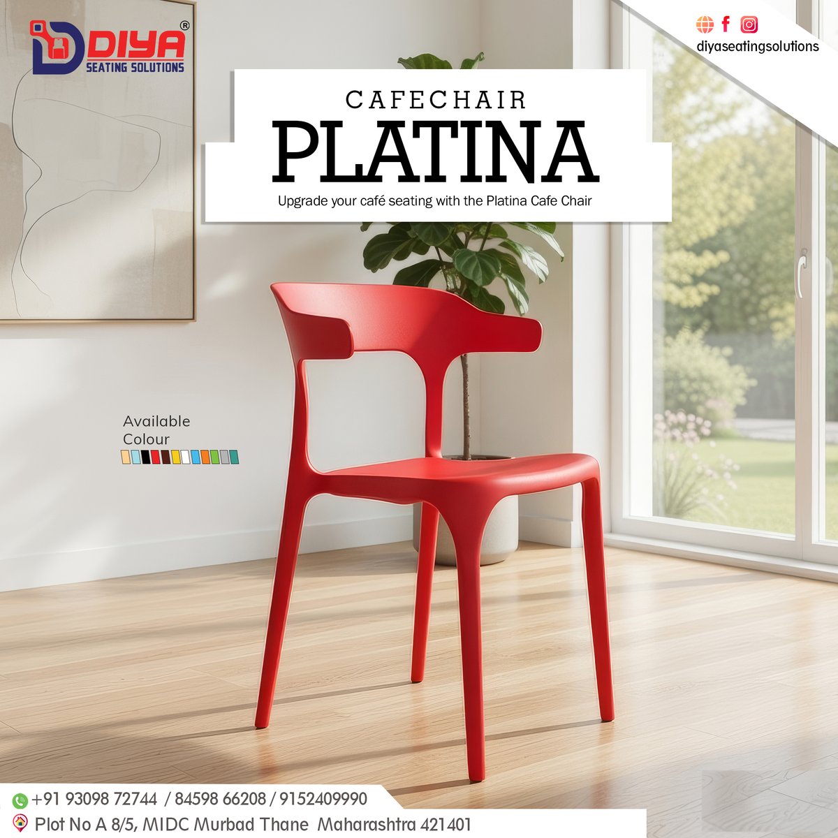 diyaseatin46731's tweet image. Upgrade your café seating with the Platina Café Chair from Diya Seating Solutions 🪑✨
Modern design, durable build &amp;amp; perfect for cafés ☕ and restaurants 🍽️.
#PlatinaCafeChair #CafeFurniture #CommercialSeating #DiyaSeatingSolutions