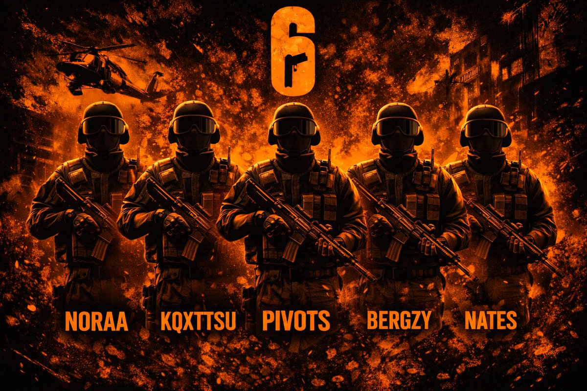 🚨 R6 Team Announcement🚨

Introducing the BGNS Esports Rainbow Six Siege roster!
A stacked lineup ready to breach, clear, and dominate the competition. This squad is ready to make their mark. 🛡️🔥

Stay locked in for upcoming matches.
#R6 #RainbowSixSiege