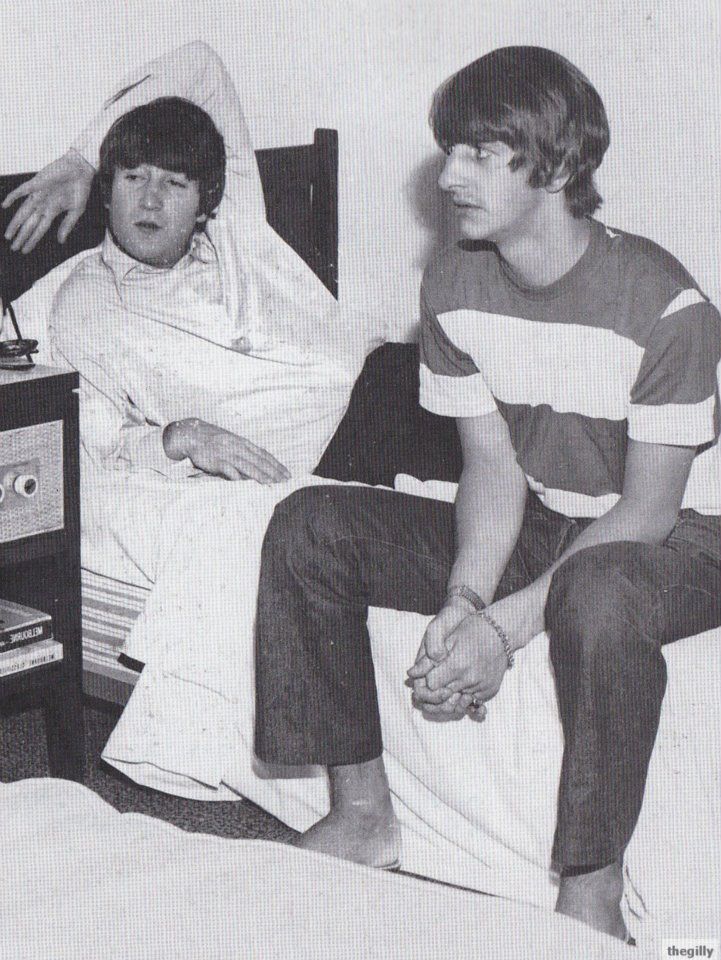 John and Ringo during the US Tour of #TheBeatles in 1965