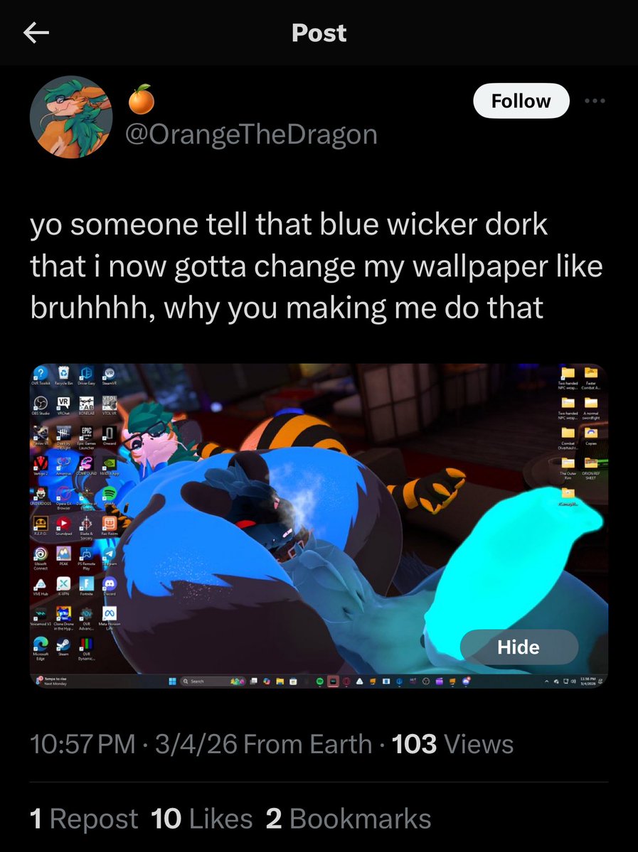 Blue Wicker After Hours 🔞 tweet media