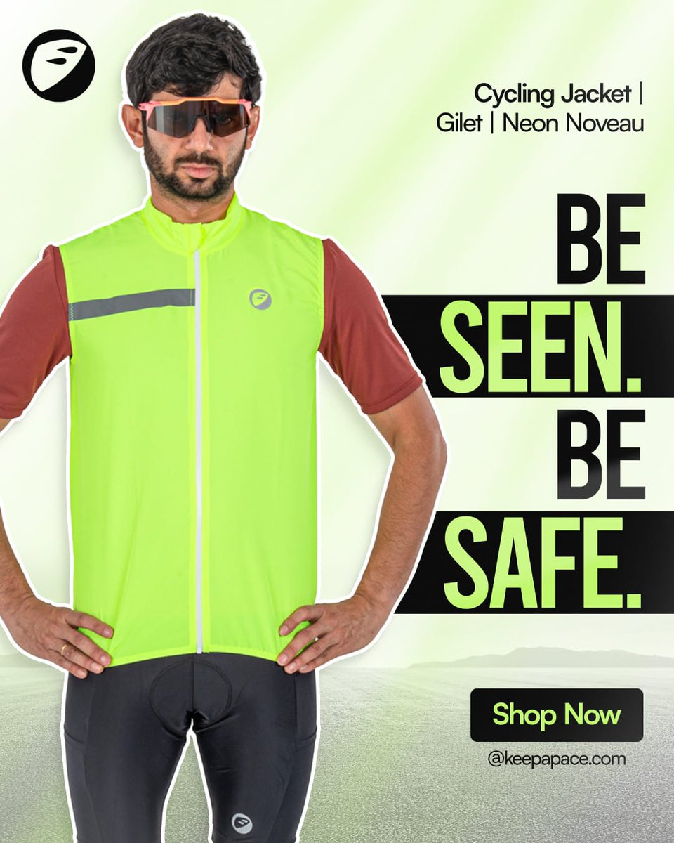 Early mornings, late evenings, or foggy rides- visibility matters.

The Neon Nouveau Cycling Jacket Gilet keeps you bright on the road with high-visibility design that enhances rider safety. 

Shop Now - keepapace.com

#apace #keepapce #cyclingjacketgilet #cyclinggear