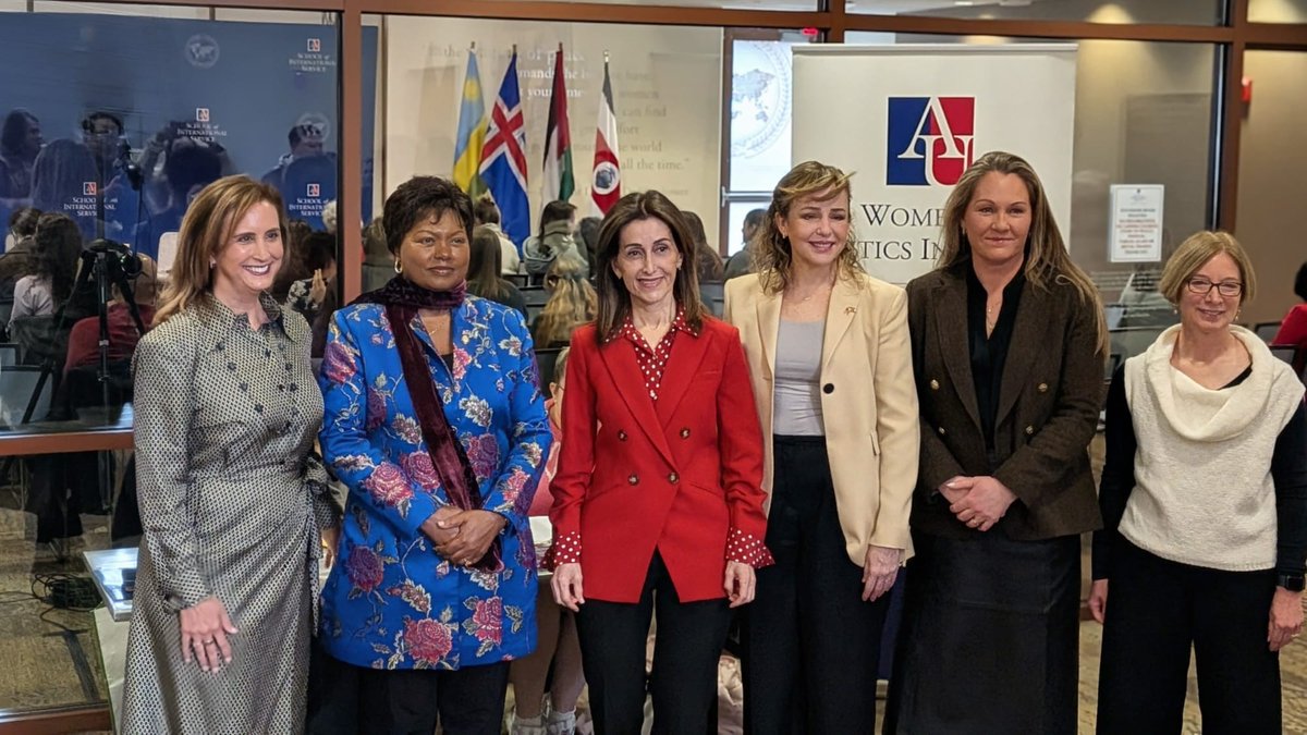Honored to join fellow women ambassadors for an edifying conversation on women’s political participation and leadership at <a href="/AU_WPI/">Women & Politics Institute</a> today championing gender equality, amplifying women’s voices, and forging paths for future leaders. #IWD2026 #WomenLead 🌍💪
