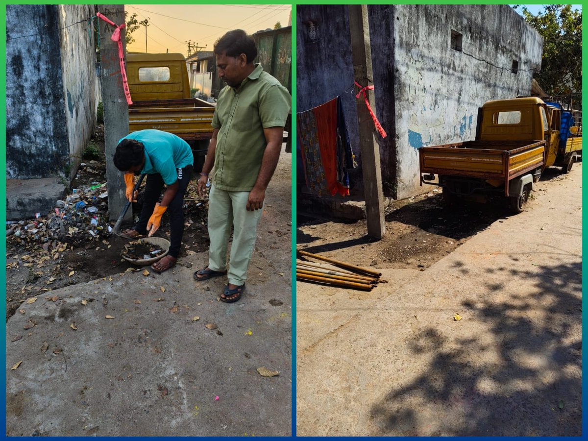 As per Mayor &amp; Commissioner sir Instructions Conducted Special Sanitation Drive in <a href="/MC_Mancherial/">Mancherial Municipal Corporation</a> Divisions 15,32&amp;52. <a href="/Collector_MNCL/">Collector Mancherial</a> <a href="/cdmatelangana/">C&DMA</a>
