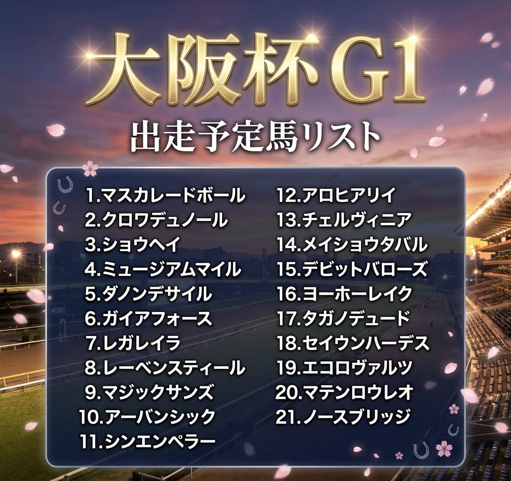 This is not Osaka Hai anymore man. The field quality may be better