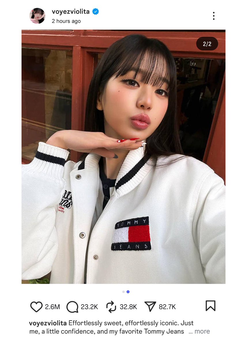 ㅤ ㅤ

｢𝗜𝗡𝗦𝗧𝗔𝗚𝗥𝗔𝗠: 𝘃𝗼𝘆𝗲𝘇𝘃𝗶𝗼𝗹𝗶𝘁𝗮 just shared a post｣

Effortlessly sweet, effortlessly iconic. Just me, a little confidence, and my favorite 𝗧𝗼𝗺𝗺𝘆 𝗝𝗲𝗮𝗻𝘀 moment. 💋✨

ㅤㅤ