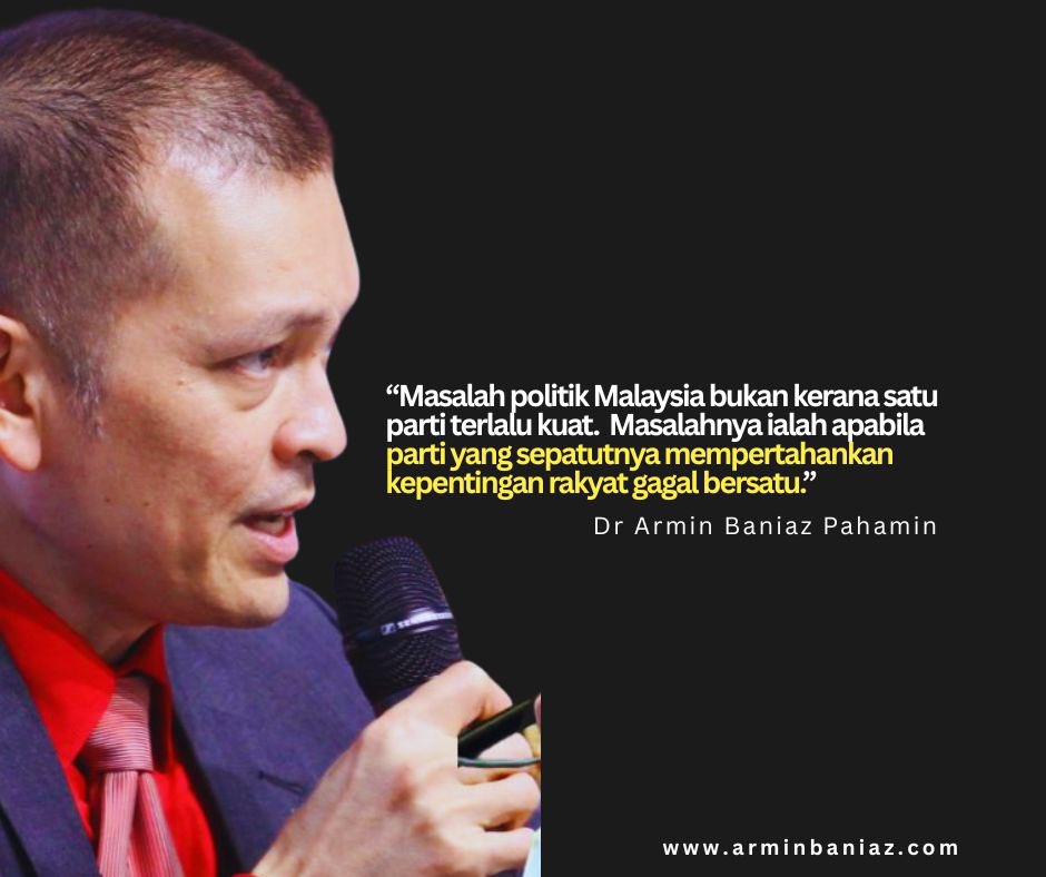 arminbaniaz's tweet photo. DAP TERSUSUN, MELAYU BERGOLAK: SIAPA SEBENARNYA MENGURUS POLITIK NEGARA?
Oleh: Dr Armin Baniaz Pahamin

Politik Malaysia hari ini memperlihatkan satu ironi yang sukar dinafikan. Ketika parti-parti Melayu masih bergelut dengan konflik dalaman dan perebutan jawatan, DAP kelihatan lebih tersusun mempertahankan agenda penyokong mereka. Persoalannya bukan sekadar tentang DAP, tetapi siapa sebenarnya sedang mengurus politik negara dengan lebih strategik.

Pertelingkahan dalaman dalam Parti Pribumi Bersatu Malaysia (BERSATU) wajar dihentikan segera. Kenyataan polemik yang dibawa ke ruang awam, termasuk oleh Ketua Penerangan BERSATU Dato Tun Faisal Ismail Aziz, bukan sahaja tidak membantu perkukuh kesepaduan politik Melayu, malah menjejaskan keyakinan akar umbi terhadap kematangan kepimpinan. Dalam keadaan kos sara hidup meningkat, ketidaktentuan ekonomi global dan PRU16 semakin menghampiri, politik jawatan tidak sepatutnya mengatasi tanggungjawab terhadap mandat rakyat.

Namun di tengah kekusutan ini, satu perkara jelas: DAP menunjukkan disiplin politik yang lebih tersusun. Pada akhir Februari 2026, Setiausaha Agung DAP merangkap Menteri Pengangkutan Anthony Loke mengumumkan bahawa parti itu akan mengadakan persidangan kebangsaan pada 12 Julai 2026 bagi menentukan sama ada pemimpin DAP wajar terus memegang jawatan eksekutif dalam kerajaan atau melepaskannya. Keputusan ini dibuat selepas prestasi lemah dalam PRN Sabah pada 29 November 2025.

Beberapa bulan sebelumnya, pada 8 Disember 2025, penasihat DAP merangkap Ahli Parlimen Bagan Lim Guan Eng mengemukakan surat kepada Perdana Menteri yang mengandungi sepuluh tuntutan bagi “memulihkan keyakinan rakyat”. Walaupun dibingkaikan sebagai reform tadbir urus, langkah ini menunjukkan bagaimana DAP menggunakan leverage politiknya dalam kerajaan untuk mempengaruhi hala tuju dasar.

Selepas rombakan kabinet Disember 2025, DAP mengekalkan beberapa portfolio penting dan memperluas penglibatan dalam pentadbiran. Tidak lama kemudian, cadangan kajian pilihan raya Datuk Bandar Kuala Lumpur diumumkan, manakala cadangan Urban Renewal Act (URA) turut mencetuskan perbahasan nasional berkaitan pembangunan semula bandar. Pada masa yang sama, isu pengiktirafan UEC kembali dibangkitkan sehingga menarik perhatian Yang di-Pertuan Agong.

Perkembangan ini menunjukkan satu pola yang konsisten. DAP memperjuangkan agenda yang selari dengan pendirian tradisional parti dalam bidang pendidikan vernakular, reform pentadbiran bandar serta pendekatan kesamarataan kewarganegaraan.

Masalahnya bukan pada hak mana-mana komuniti. Masalahnya ialah bagaimana pendekatan tersebut berinteraksi dengan struktur perlembagaan Malaysia. Cadangan seperti pilihan raya Datuk Bandar dan pengiktirafan UEC menimbulkan kebimbangan dalam kalangan sebahagian masyarakat Melayu kerana ia dilihat berpotensi mengubah keseimbangan politik bandar serta tafsiran terhadap kerangka konsosiasional yang berkait dengan Perkara 153 Perlembagaan Persekutuan.

Malaysia sejak merdeka beroperasi dalam model konsosiasional iaitu satu keseimbangan antara kesamarataan kewarganegaraan dan pengiktirafan kedudukan istimewa Melayu dan Bumiputera. Apabila keseimbangan ini dilihat berubah terlalu pantas, reaksi politik hampir pasti akan muncul.

Dalam masa yang sama, parti-parti Melayu kelihatan terperangkap dalam percaturan dalaman. Tanpa disiplin dan hala tuju yang jelas, ruang politik menjadi tidak seimbang. Ironinya, DAP kelihatan lebih tersusun mempertahankan kepentingan penyokongnya berbanding parti-parti Melayu mempertahankan agenda struktural Melayu dalam kerangka perlembagaan.

Politik tidak menghukum parti yang konsisten memperjuangkan penyokongnya. Politik menghukum parti yang gagal mempertahankan kepentingan penyokongnya sendiri.

Jika parti-parti Melayu tidak segera memperkukuh kesatuan strategik mereka, jurang persepsi akan terus melebar bukan kerana satu parti terlalu kuat, tetapi kerana yang lain gagal bersatu.

Salam hormat
Dr Armin Baniaz Pahamin