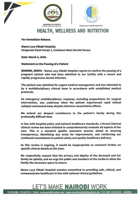 Mama Lucy Kibaki Hospital tweet media