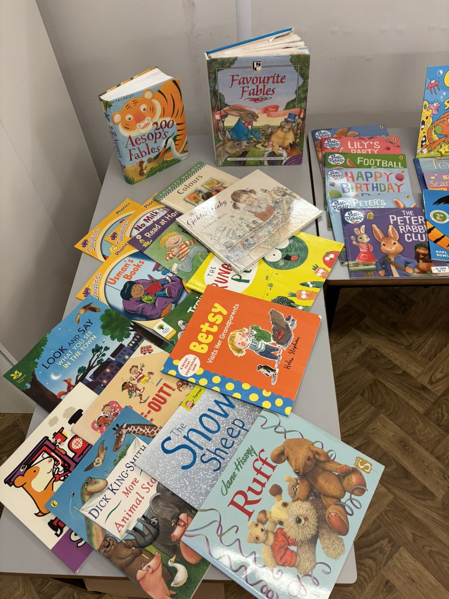 EYTeamHovingham's tweet photo. It’s #WorldBookDay2026 !!! As part of our celebrations, all families are invited into school this morning to choose 2 📚 to take 🏡, share and KEEP! Just another way we’re trying to spread our ❤️ for #reading …l HUGE thanks to @ChildrensBookSF for making this happen! https://t.co/SRtS16yHXI