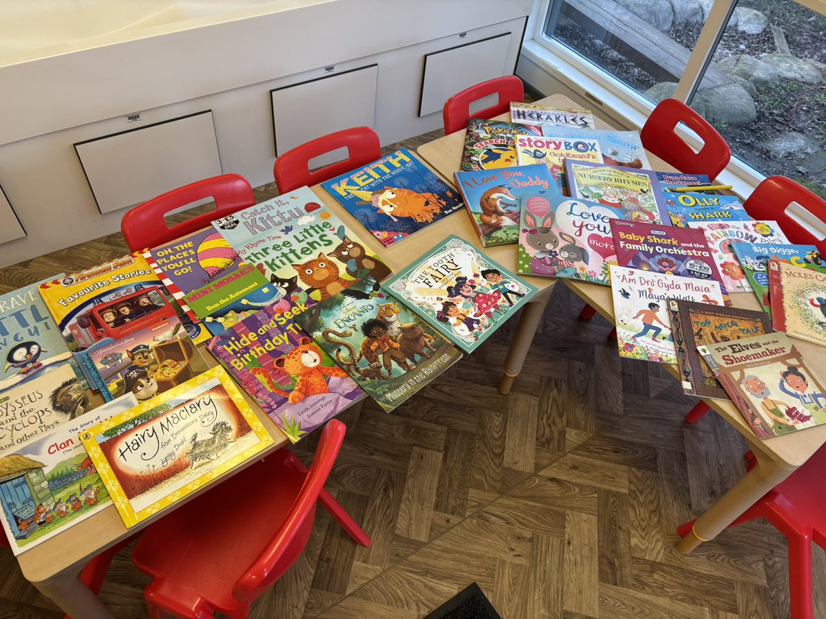 EYTeamHovingham's tweet photo. It’s #WorldBookDay2026 !!! As part of our celebrations, all families are invited into school this morning to choose 2 📚 to take 🏡, share and KEEP! Just another way we’re trying to spread our ❤️ for #reading …l HUGE thanks to @ChildrensBookSF for making this happen! https://t.co/SRtS16yHXI