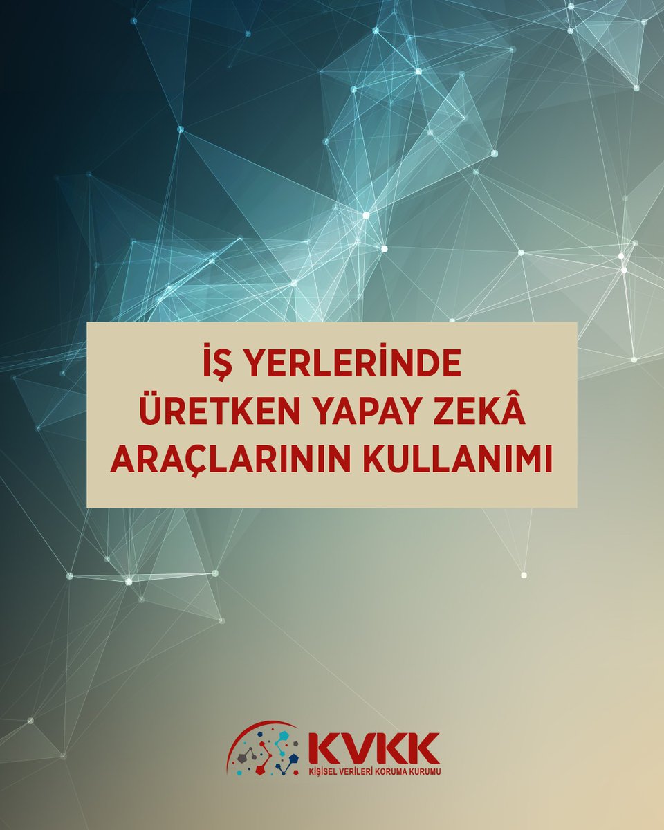 Kurumumuz tarafından hazırlanan "İş Yerlerinde Üretken Yapay Zekâ Araçlarının Kullanımı" dokümanı yayımlandı.

➡️kvkk.gov.tr/SharedFolderSe… #KVKK