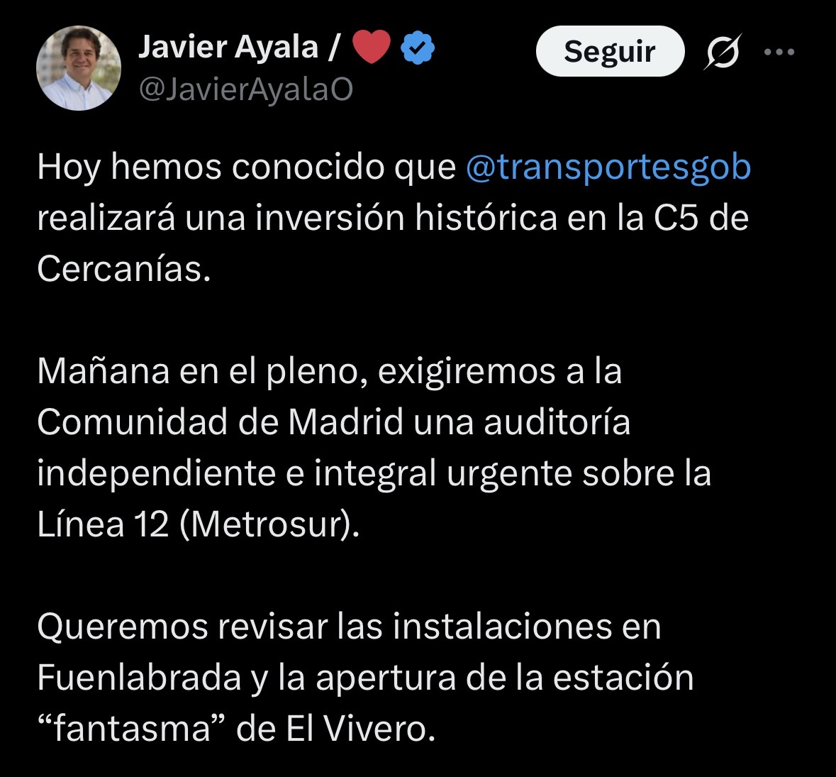 popularesfuenla's tweet image. Venga, que os vamos a decir la cifra exacta de esa inversión millonaria de la que habla Ayala el sanchista:

CERO EUROS PARA #FUENLABRADA.

Está más preocupado por salvar el puesto a sus jefes que de las necesidades reales.