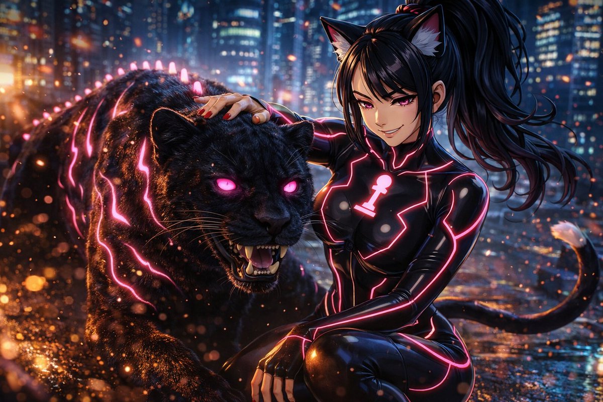 PhonixHarmonics's tweet photo. Rozaiel x Sabrina Felina | #SlippingThroughTime
Apexian Beasts
Nebulaic Nekos & Animayan Art
#originalcharacterart #AIイラスト #AIartぴっちりスーツ部 #animallover #AnimeArt #animetwt #AIArtistCommunity #SFW https://t.co/Wtzi0c9Nbo