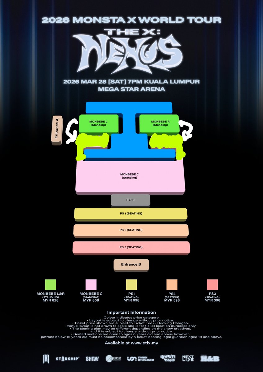 Hai <a href="/StormexEnt/">Stormex Entertainment</a> &amp; <a href="/Nextlive_ent/">nextlive_ent</a> 
For this GREEN SECTIOn we need to be fair to fans ... why only we saw they backbody? 
They mostly play at EXTEND STAGE.. so let the green also saw the them on stage.. 

ALSO PRICE FOR SEATING IS freaking expensive ..