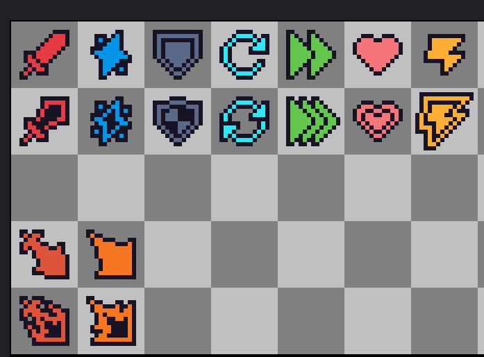 flamestar_'s tweet photo. icons #pixelart #aseprite https://t.co/1mtTZkkg6H