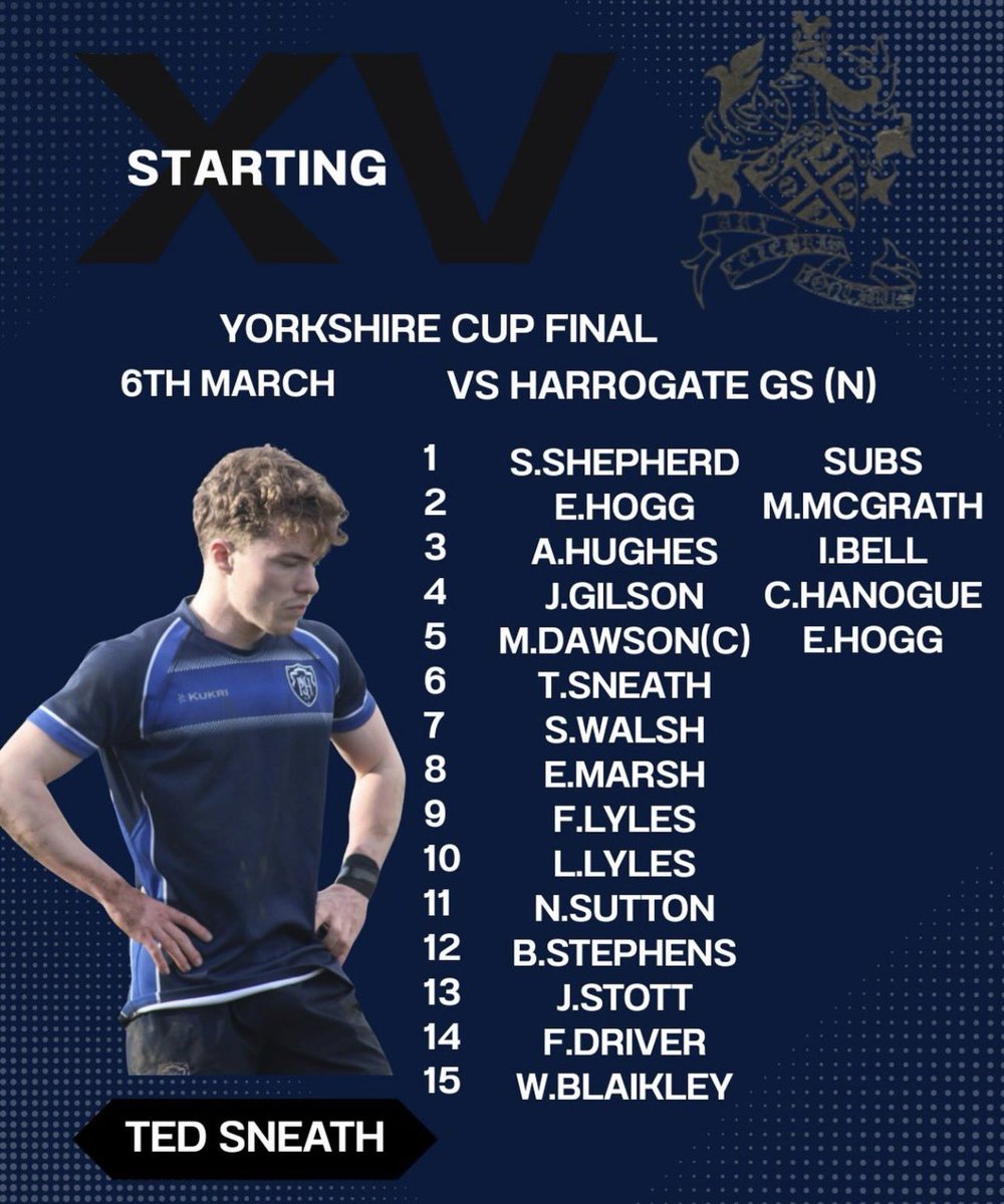 WplRufc's tweet photo. Looking forward to welcoming teams from @PrinceHenrysGS on Friday and Saturday for the Yorkshire Schools Finals. 

The Senior Boys (colts) at 6pm (Friday) against Harrogate should be a cracker featuring various WPL boys.  @phgsDH https://t.co/9Nunx6qFIZ