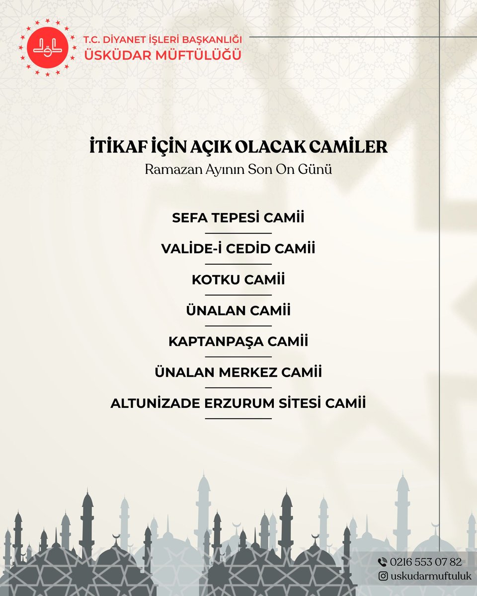 Üsküdar Müftülüğü (@uskudarmuft) on Twitter photo 