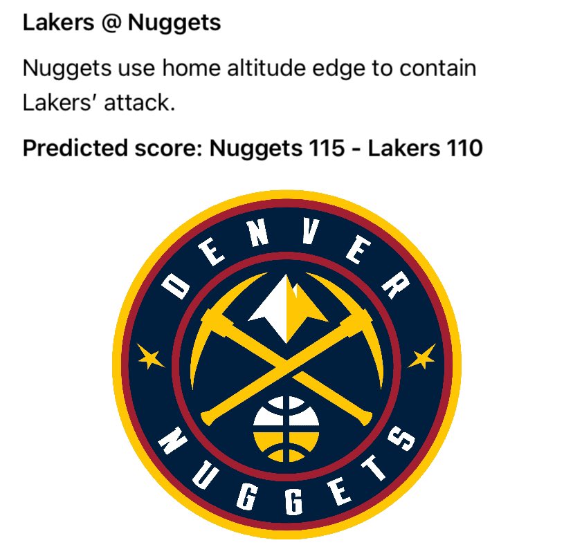 AstrapiV's tweet photo. 🔮🏀OVERNIGHT #NBA 
Thursday March 5 2026:

Spurs 116 - Pistons 112
Raptors 120 - Wolves 108

Kings 110 - Pelicans 105
Nuggets 115 - Lakers 110

Suns 118 - Bulls 106
Heat 114 - Nets 102

Magic 112 - Mavericks 107
Rockets 116 - Warriors 111
Wizards 112 - Jazz 107 https://t.co/du7TpYQhVx
