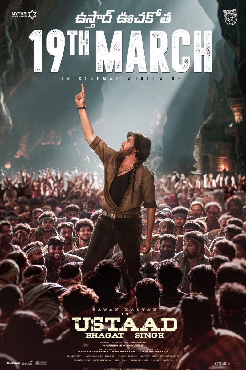 OpLokesh7's tweet photo. Power star tsunami chustaru March 19th
@harish2you blockbuster vibes
#Ustaa https://t.co/JI4fOe5gmA