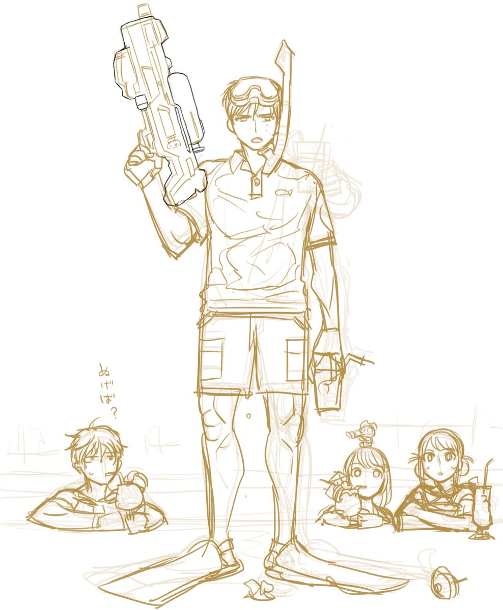 時期を逃してボツったラフ　#オルエク（加藤）