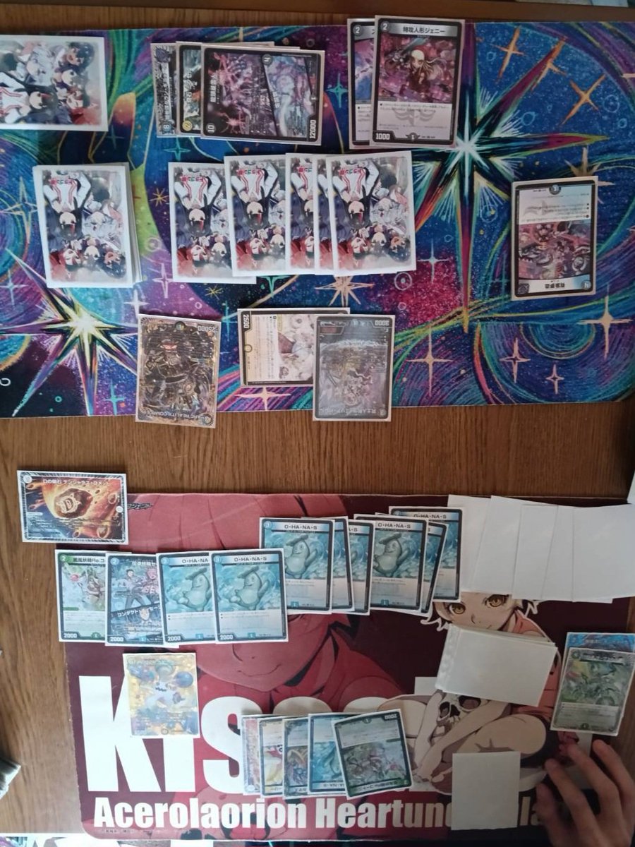 Shiny_Archer's tweet photo. 弟の安価青黒白コンプを叩きのめす
青緑白オハナスの図
みんなもこの紙束を作ろう！
#デュエマ https://t.co/KqdDD8ep5v