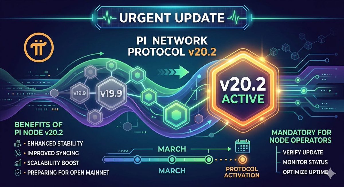 🚨 URGENT UPDATE – PI NETWORK PROTOCOL v20.2 🚨 Attention Pioneers! The ...
