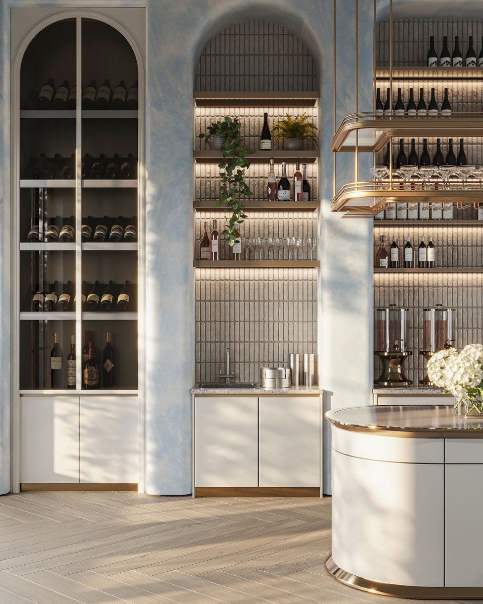 Kuche7official's tweet image. Mist Bar Kitchen: A Study in Soft Sophistication

Finished in mist-toned hues with a textured tile backsplash &amp;amp; warm metallic accents, the Mist Bar Kitchen is designed for relaxed entertaining.
#MistBarKitchen #kitchenandbar #kitchenbar #barkitchen #bardesign #barinterior #Kuche7