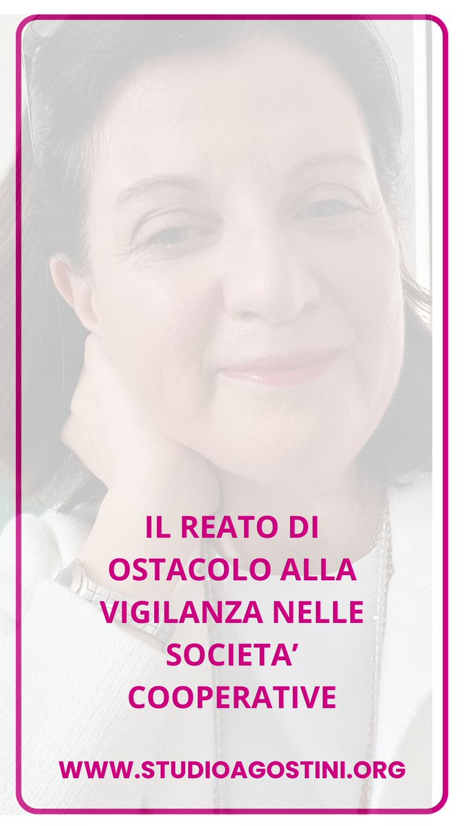 StudioAgostini1's tweet photo. Cosa accade se il legale rappresentante di una cooperativa impedisce la vigilanza ordinaria mutualistica o l'ispezione straordinaria?

Commette un reato. Contemplato dal codice civile.

Se ne vuoi sapere di più puoi guarda il video sull'argomento https://t.co/bTDSn7Qqz3 https://t.co/fMrr2bxKnx