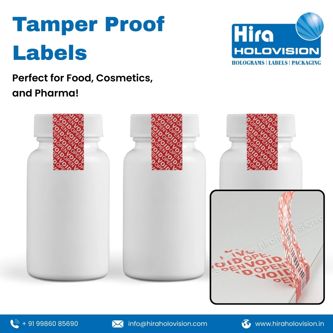 HHolovision's tweet image. Protect your products with Hira Holovision Tamper Proof Labels—destructible vinyl that reveals tampering instantly. Ideal for food, cosmetics, and pharma packaging.

Visit: hiraholovision.in/products/tampe…

#HiraHolovision #TamperProofLabels #DestructibleVinyl #WaterSolubleLabels