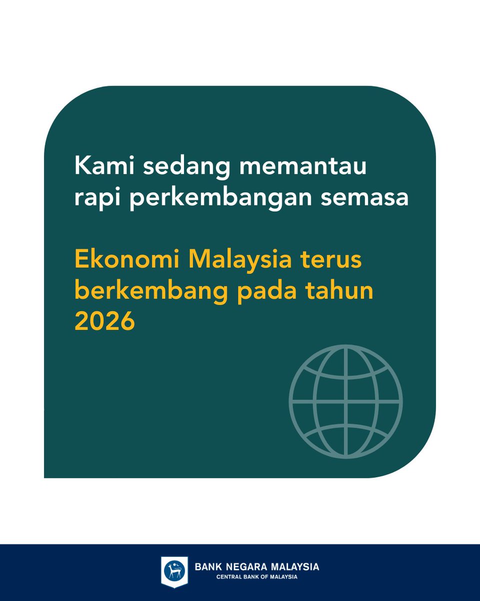 Jawatankuasa Dasar Monetari (Monetary Policy Committee, MPC) Bank Negara Malaysia membuat keputusan untuk mengekalkan Kadar Dasar Semalaman (Overnight Policy Rate, OPR) pada 2.75%.

Baca Penyataan Dasar Monetari melalui bnm.gov.my/mps0326