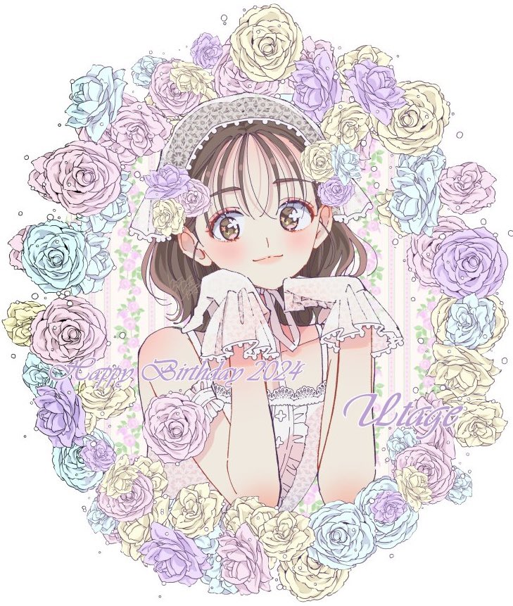 virtualangel39's tweet photo. wait last thing. i know people have pointed this out already, but the flowers tamon’s on the cover with for the 2nd photo collection that just came out being the same ones from utage’s 2024 birthday illustration….. hehehehehe <3 https://t.co/miJA0fiPB8