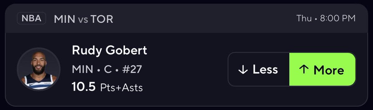 PZBets's tweet image. NBA Prop #2 ☢️🏀 

RUDY GOBERT HAS A 100% L5 HIT RATE AGAINST THE TORONTO RAPTORS. THE RAPTORS GIVE UP THE 3RD MOST FT ALLOWED TO OPPOSING CENTERS. VERY LOW RISK OF BLOWOUT WITH A 5.5 SPREAD

EXPECT THIS TO BE BUMPED ⚠️

#GamblingX #PrizePicks #NBA #ThePalace #Timberwolves