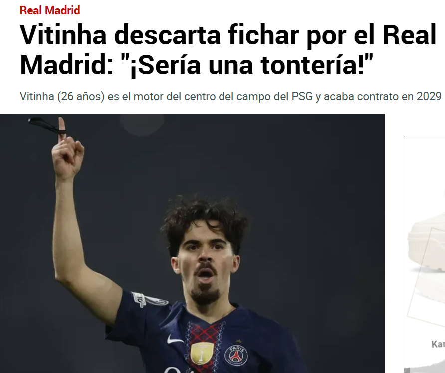 Vitinha le mete tremenda bofetada al Real Trampas y tilda de "tremenda tontería" la posibilidad de salir de al lado de Luis Enrique para ir al club madrileño de las trampas.

Parece que no todos los jugadores se dejan conquistar por el fútbol basado en puñetazos al rival, robos y