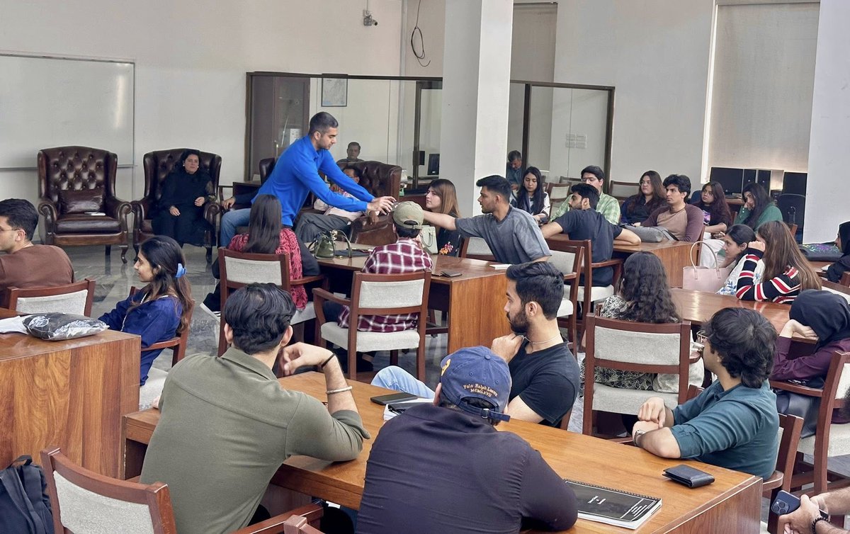 Lahore_School's tweet photo. On 4 March 2026, Lahore School of Economics (#LSIL & #AIC) hosted a training session on Automation of Startups with Artificial Intelligence, led by Mr. M. Ehsaan, Senior Data and Reporting Analyst at Atheneum Partners Germany. https://t.co/ebzM6Ycryl
